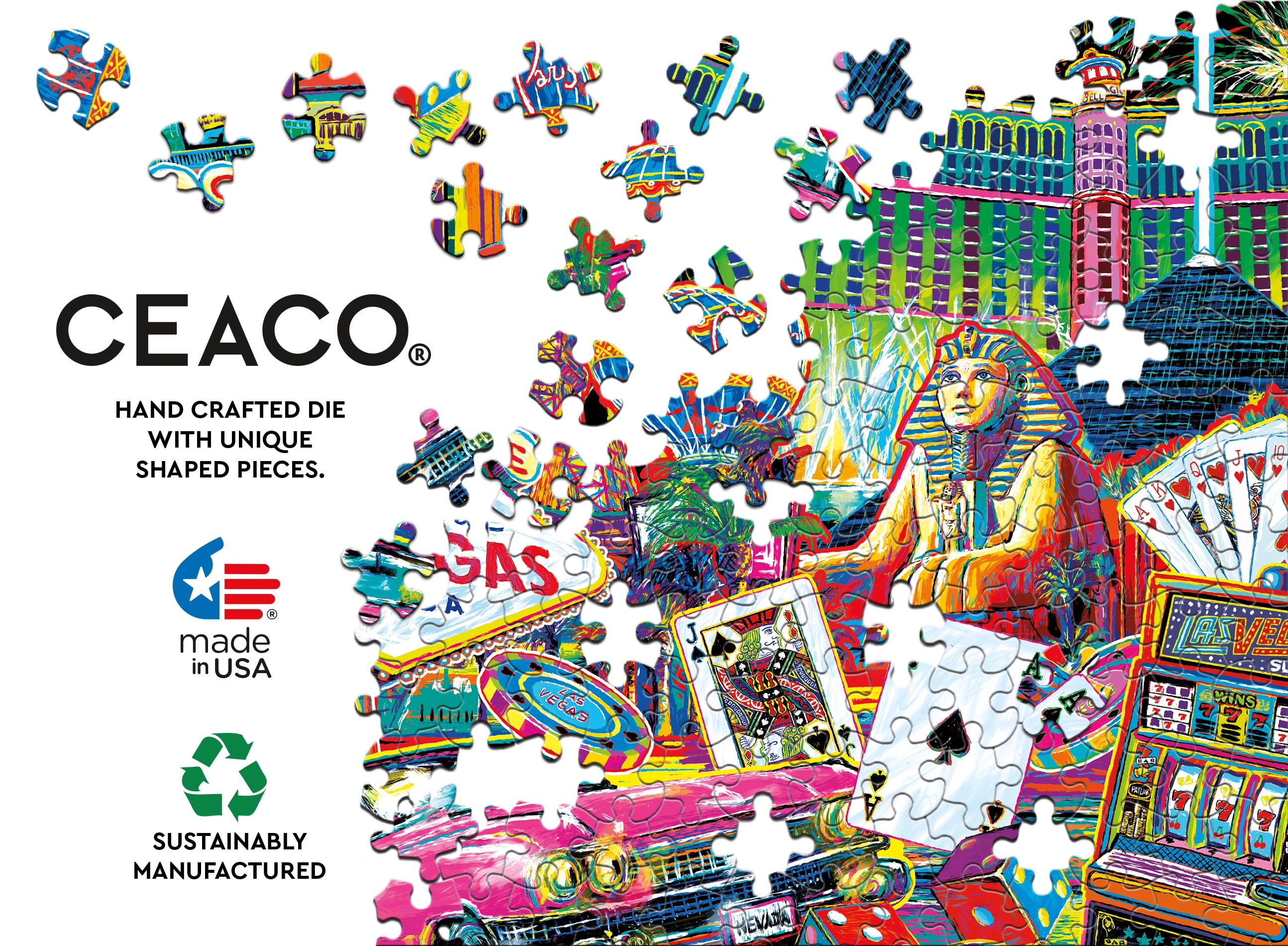 Ceaco - PD Moreno - Las Vegas - 300pc Piece Interlocking Jigsaw Puzzle