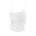 thumbnail image 4 of Playeras,Blusas y Tops,Ropa para Mujer Crop Tank Top Vest Mujer Camisa de punto con rosca Leggings Tight Sexy (White, S), 4 of 7