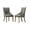 Gray, variant on Set of 2 Blue Velvet Upholstered Wingback Bar Stools with Solid Rubberwood Legs, Mid-Century Modern Counter Height Stools for Kitchen Island, 19.7W x 20.5D x 40.2H