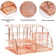 thumbnail image 4 of KISPATTI Desk Organizers and Accessories, Rose Gold Office Supplies with Mesh Desk Organizer, Acrylic Stapler, Staples, Ballpoint Pen, Clips Set, Pen Holder, Ruler, Scissor, Phone Holder, 4 of 8