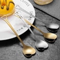 thumbnail image 3 of 6 unids cucharas de café en forma de corazón acero inoxidable cuchara de té flotware helado cuchara, 3 of 5
