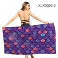 thumbnail image 2 of Quick Dry Breathable Warm Windproof Beach Towel Absorbent Mermaids Fish Scale Print Bath Towel, 2 of 2