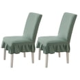 thumbnail image 1 of 2Pcs Chair Covers for Dining Room Chair Covers With Skirt Dining Chair Covers Stretch Kitchen Chair Covers, 1 of 5
