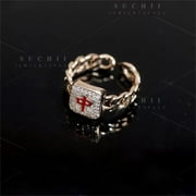 Teissuly Red Mahjong Versatile Finger Autonomous Telescopic Width