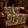 thumbnail image 3 of Realistic Woodland Deer Collage Serene Autumnal Forest Scene, Peaceful Woodland Scene, Warm Flannel Blanket for Cabin and Lodge, Wildlife Lovers Thanksgiving Gift, Rustic Home Decor, 3 of 7