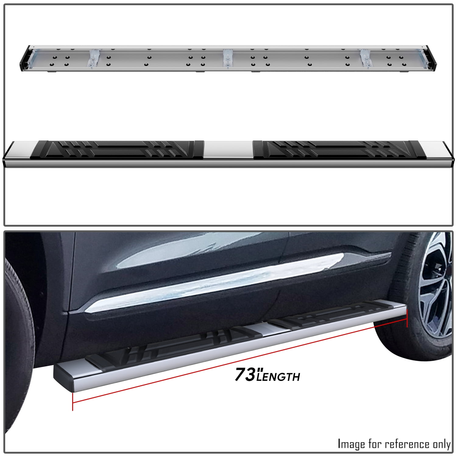 Nuvision for 19-23 Hyundai Santa Fe 6.5" Premium Running Boards Pedal Side Step Nerf Bar