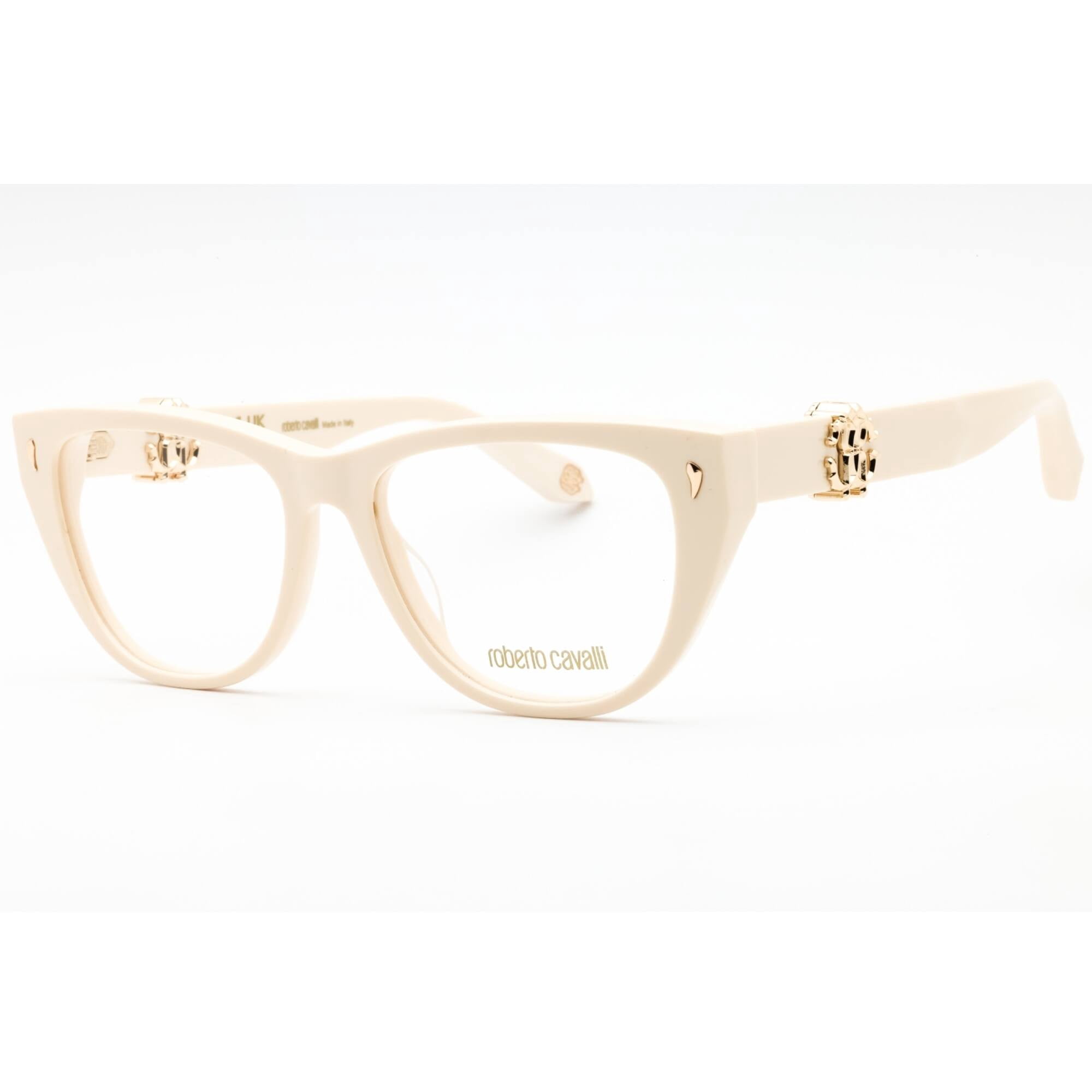 Roberto Cavalli VRC027M Eyeglasses Beige Acetate Round Opticontacts.com -- Roberto Cavalli VRC027M main image 4