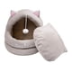 thumbnail image 5 of Preciosa casa para mascotas con forma de nido para gatos, cama para gatos de dibujos animados, sofá cama para gatos y pequeños Gris, 5 of 9