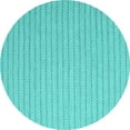 thumbnail image 1 of Ahgly Company Machine Washable Indoor Round Abstract Turquoise Blue Contemporary Area Rugs, 4' Round, 1 of 4