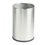 5-Gallon European/Metallic Series Round Wastebasket (Satin Stainless)