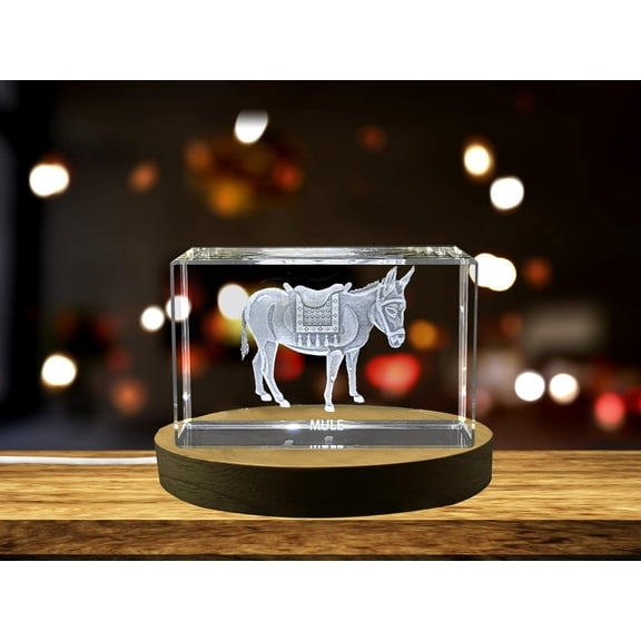 Noble Mule Crystal Carvings | Exquisite Gems Etched with Hardy Equine Workers