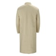 thumbnail image 5 of Fgnfyis Mens Winter Jacket Longline Open Front Knit Cardigan Norse Retro Warm Coat Trench Coat Men Khaki M, 5 of 8