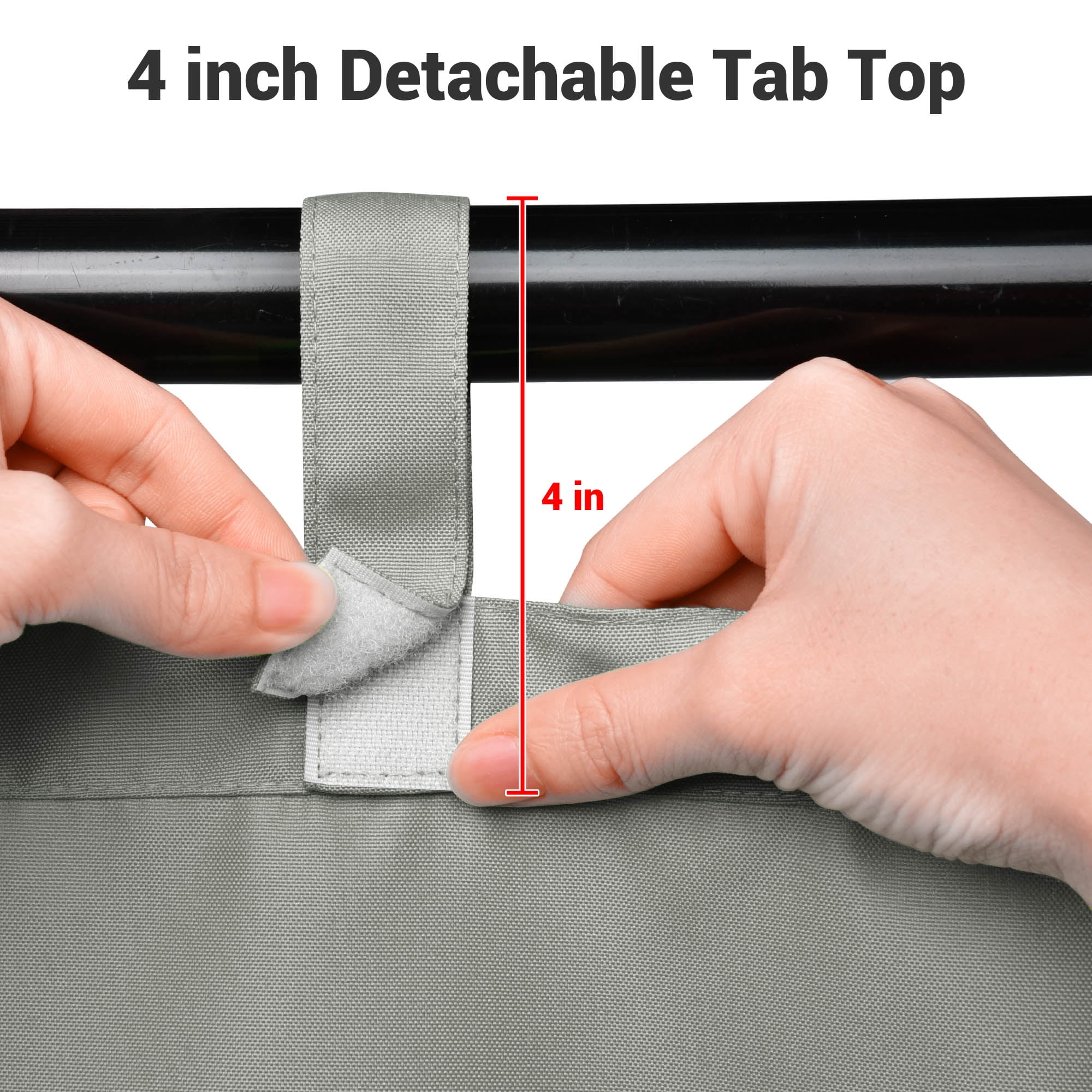 Yescom 54"x108" Outdoor Privacy Curtain Tab Top UV30+ Garden Lawn Pergola Patio 4 Piece