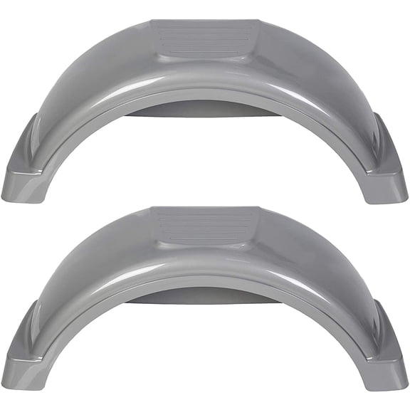 Kojem Trailer Fenders, Fits 13" Diameter Wheels - 29"(L) x 9" (W) x 12"(H), Pair of Single Axle, Fenders Gray