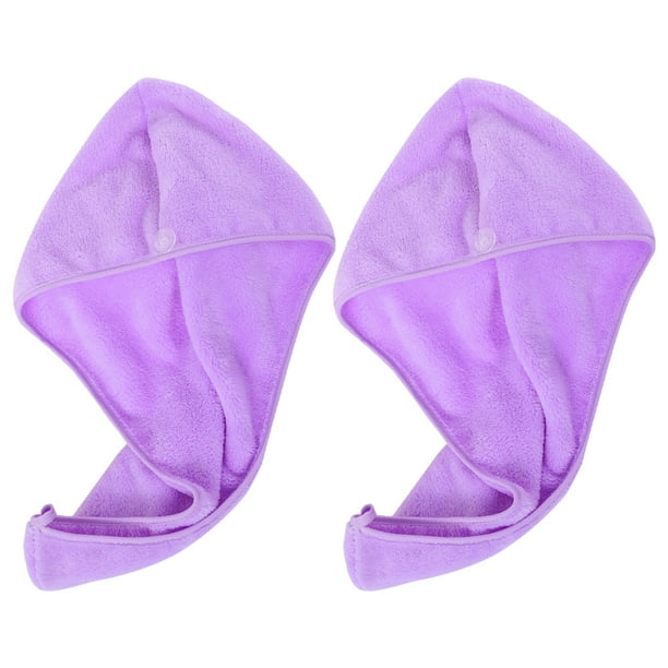 Toalla para el cabello súper absorbente (paquete de 2) Toalla para el cabello para ducha y natación Gorro de secado con turbante suave