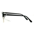 thumbnail image 3 of Mens Classic Horned Half Rim Hipster Nerdy Retro Eye Glasses Black Gold, 3 of 3