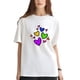 thumbnail image 3 of Playera Blanca Camiseta Estampado Corazones, 3 of 5
