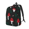 thumbnail image 2 of Balery Amanita Mushroom Vintage Canvas Backpack for Men and Women - Large Capacity, Durable Travel Laptop Bag for School, Work, Hiking, and Outdoor Activities, 2 of 7