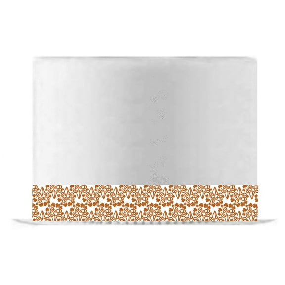 Brown Floral Edible Cake Decoration Ribbon -6 Slim Strips