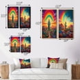 thumbnail image 4 of Designart "Cactus in Desert under Bright Rainbow II" Cactus Wall Art Set Of 2 - Traditional Multicolor Gallery Set For Office Decor, 4 of 6