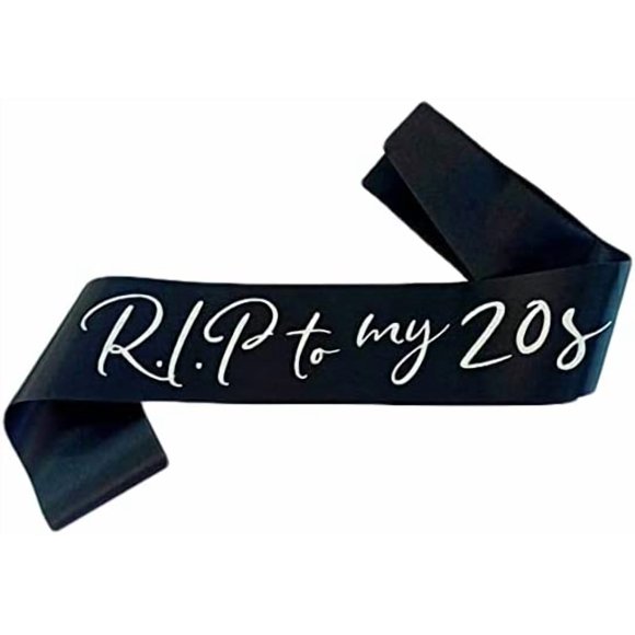 Écharpe d'Anniversaire Magnusson's Garden RIP to My 20s, Décorations RIP Death to My Twenties pour 30e Anniversaire Fille et Garçon