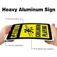 thumbnail image 4 of 2pcs 2 Pack Children Playing Caution Sign 7x10 inches 30 Mil Aluminum Security Warning Signs for Yard Street or School UV Protected and Waterproof, 4 of 7