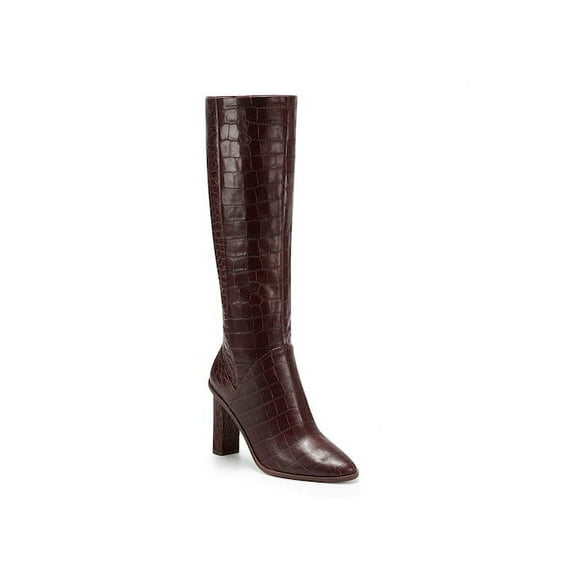 Vince Camuto Phranzie Redwood Leather Pointed Toe Tall Fashion Knee High Boot (Redwood, 11)