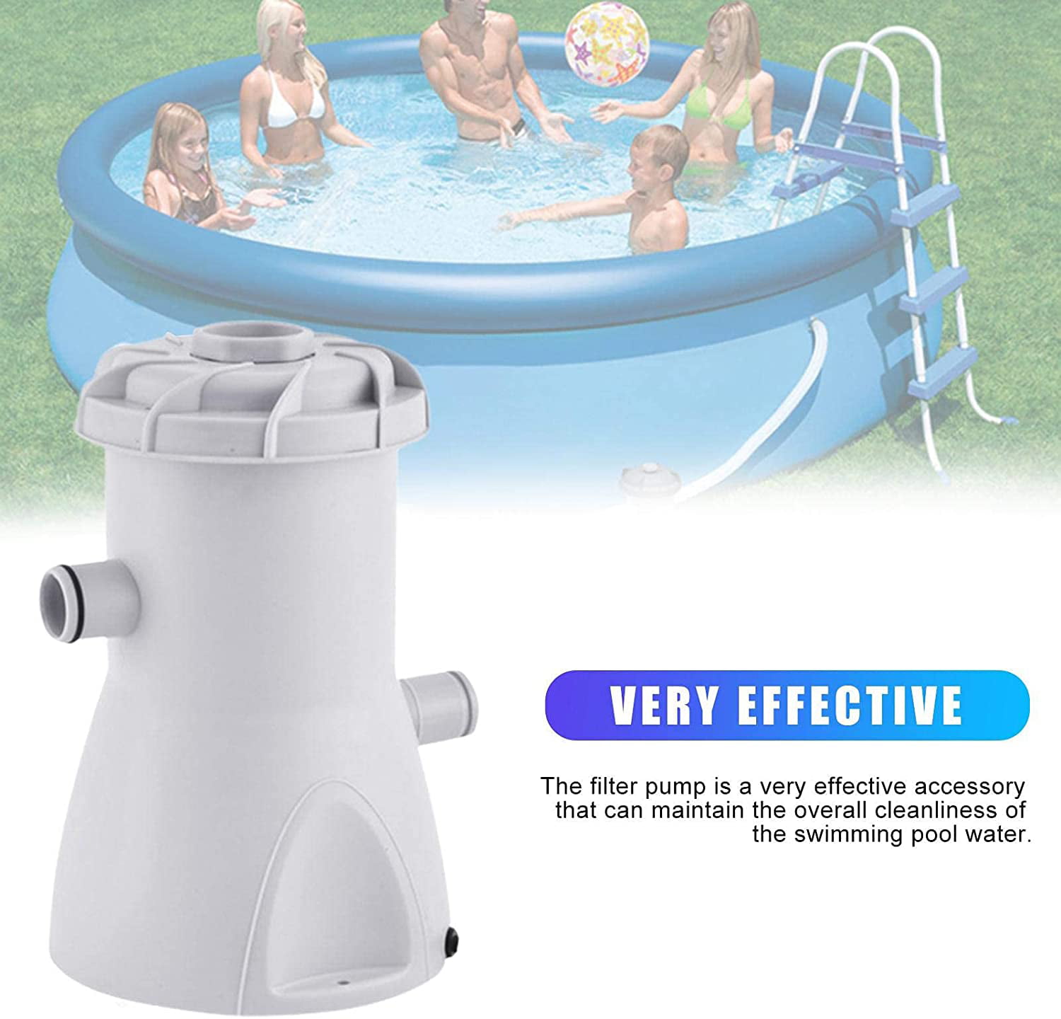 US PLUG！Electric Swimming Pool Filter Pump Water Cleaning Above Ground Pool