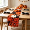 thumbnail image 4 of Hvmvliv 12x71 Inch Halloween Table Runner with Large Bow Decoration for Hallows Eve Holiday Kitchen Dining Table Party Decor Multicolor, 4 of 6