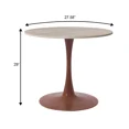 thumbnail image 6 of LeisureMod Bristol 27" Round Dining Table with MDF Top and Cherry Steel Pedestal Base for Modern Kitchen and Dining Room, 6 of 9