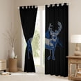 thumbnail image 3 of Homewish Farmhouse Deer Elk Curtains Pack of 2 (42x84 Each) for Men, Rustic Adventure Curtains Blackout, Western Countryside Bedroom Curtains, Black Out Curtains Room Decor, 3 of 6