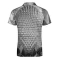 thumbnail image 5 of EPCOT Ball Black And White Men Zipper T-shirt Summer Casual Short Sleeve T-shirt Top, 5 of 7