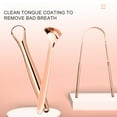 thumbnail image 2 of Biplut Tongue Brush Excellent Fit Ergonomics Handle 3 Types Stainless Steel Tongue Scraper Metal Cleaner for Home Use (Rose Gold,Single pack), 2 of 13