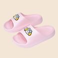 thumbnail image 4 of Fnooota Girls Slide Sandals, Waterproof Non Slip Open Toe Slip On Summer Shoes Pink Size 1-1.5(Big Kids), 4 of 6