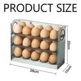 thumbnail image 5 of Organizador de huevos transparente vertical para almacenamiento en refrigerador grande, color verde, 5 of 5