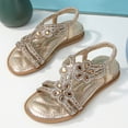 thumbnail image 6 of TOWED22 Girls Sandals Summer Dress Shoes Lightweight Open Toe Beach Holiday（Gold,13）, 6 of 8