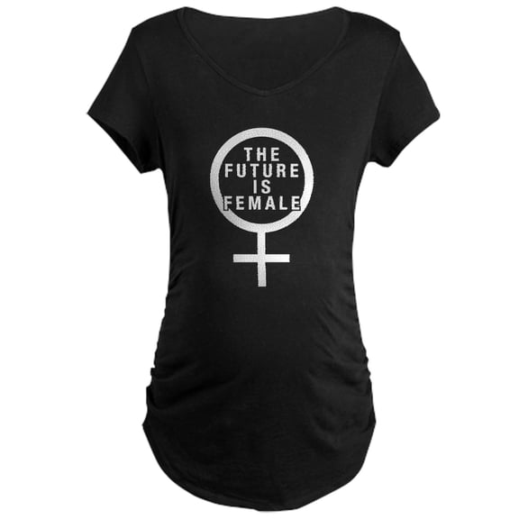 CafePress - The Future Is Female Maternity Dark T Shirt - Maternity Dark T-Shirt