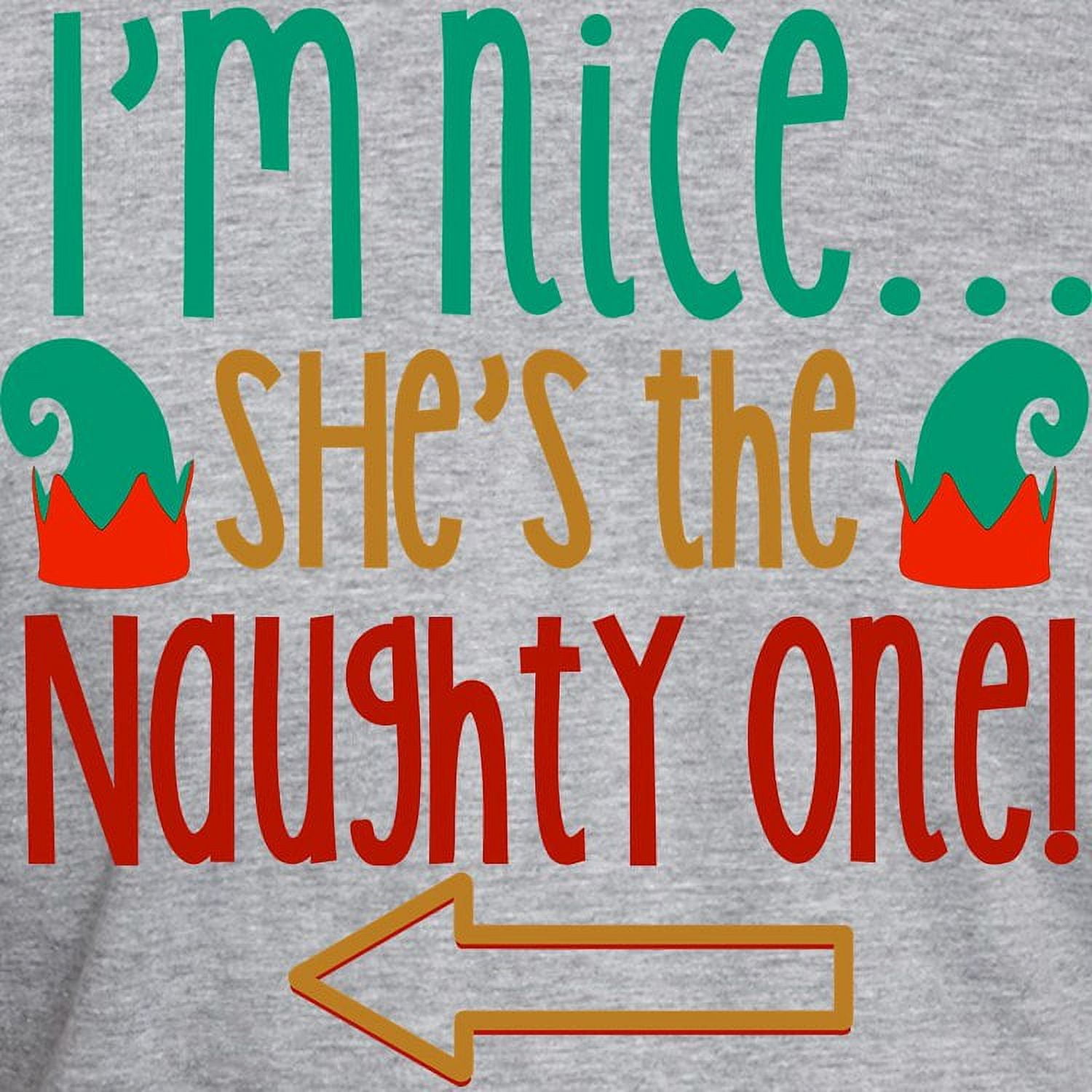 CafePress - Im Nice She's Naughty Elf Ha T Shirt - Fitted T-Shirt, Vintage Fit Soft Cotton Tee