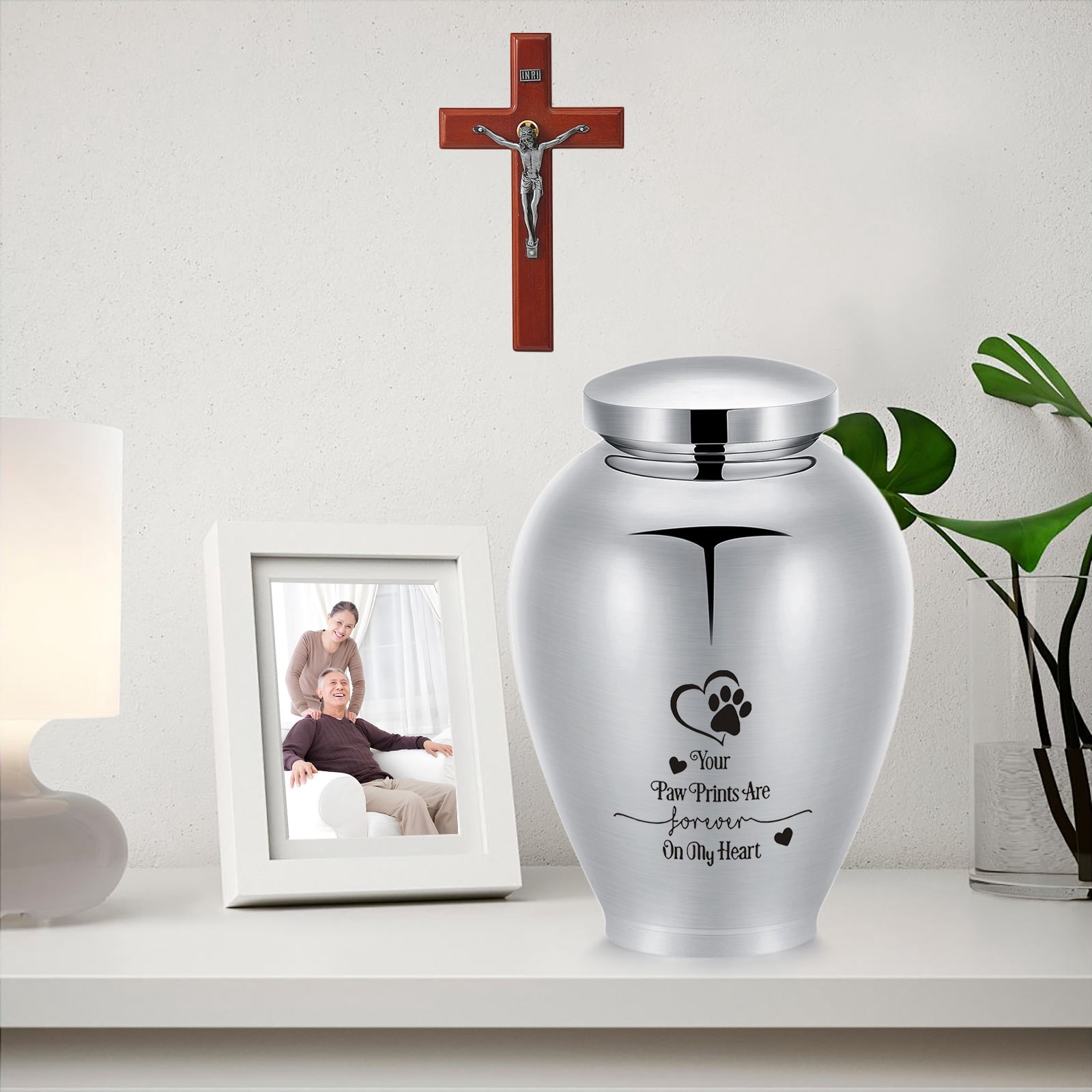 8.26 Inches Paw Print Keepsake Urns for Dog / Cat Memorial Cremation Urns for Pet Ashes - Decorative Urns, Urns for Human Ashes , Urns for Ashes Cremation Urn for Ashes