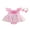 Pink, variant on Baby Girl First 1st Birthday Outfit One Years Old Birthday Smocked Romper Dress Flying Sleeve Square Neck Letters Embroidery Tulle Tutu Dress and Bow Headband Set