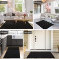 thumbnail image 2 of Indoor Doormat, Front Back Door Mat Rubber Backing Non Slip Absorbent Resist Dirt Entrance Doormat Inside Floor Mats for Entryway Washable Low-Profile (Black), 2 of 3