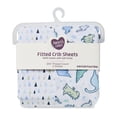 thumbnail image 4 of Parent's Choice 2-Piece Cotton Fitted Crib Sheets for Baby Boys, Dinosaurs, 4 of 10