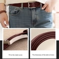 thumbnail image 6 of QSAWXQZ Men's Vintage PU Leather Belt Single Prong Buckle Adjustable Casual Waist Belt Free Size, 6 of 6