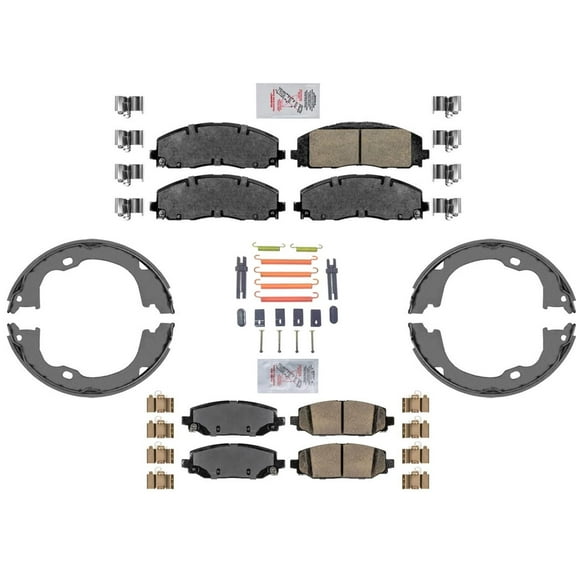 Disc Brake Pads Parking Brake Shoes for 2018-2023 Jeep Wrangler Rubicon Sahara