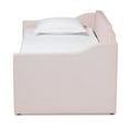 thumbnail image 6 of Bowery Hill Contemporary Velvet Twin Size Daybed with Trundle in Pink, 6 of 10