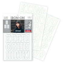 SEI 1.75 inch Classic Iron-on Transfers Flock T-Shirt Letters, White