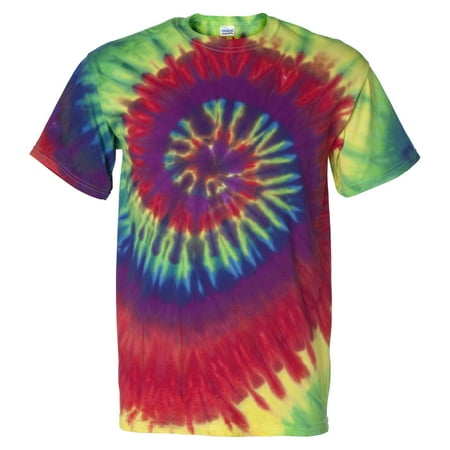 - Tie-Dye 200MS Multi-Color Spiral Short Sleeve T-Shirt
