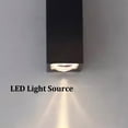 thumbnail image 6 of Black LED Outdoor Wall Sconce Aluminum Lamp Body Wall Light IP65 Waterproof Wall Lamp Modern Durable Exterior Wall Light Anti-Glare Wall Lighting for House Yard Hallway Outdoor Indoor, 6 of 7