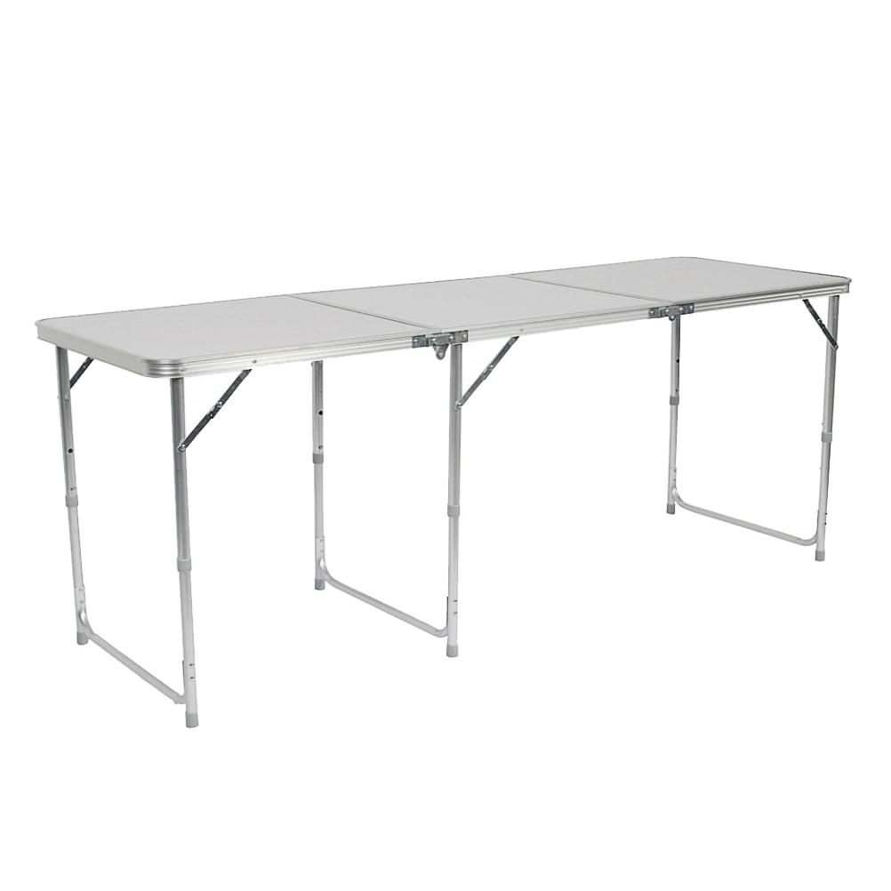 6FT Folding Table Aluminium Alloy In/Outdoor Picnic Party Dining Camping Black 