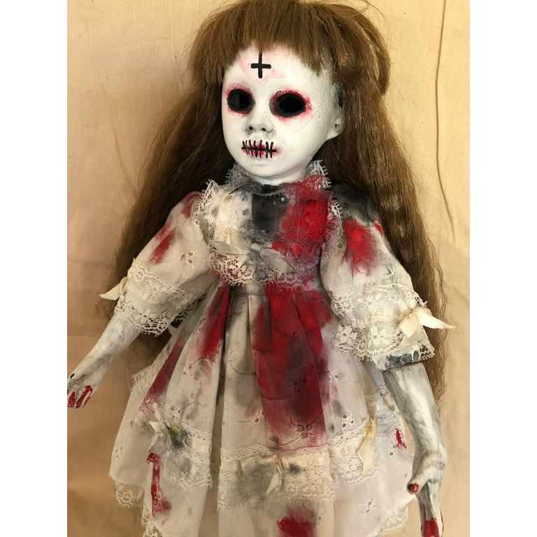 OOAK Bloody Zombie Girl Gothic Creepy Horror Doll Art by Christie